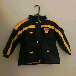 Vintage Sesame Street Toddler Freeze Zone Winter Jacket Navy Blue & Yellow